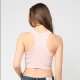 Karl Kani Slogan Rib Cropped Racer Top Ροζ